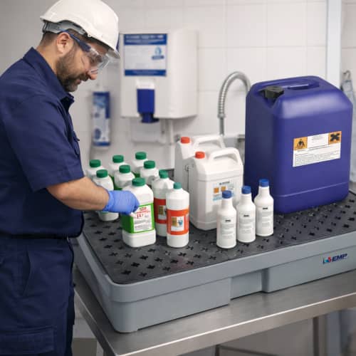Bac de rétention pour produits chimiques dangereux 90 L EMP