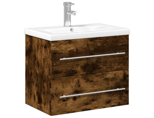 VIDAXL - Armoire lavabo de salle de bain avec bassin intégré chêne fu...