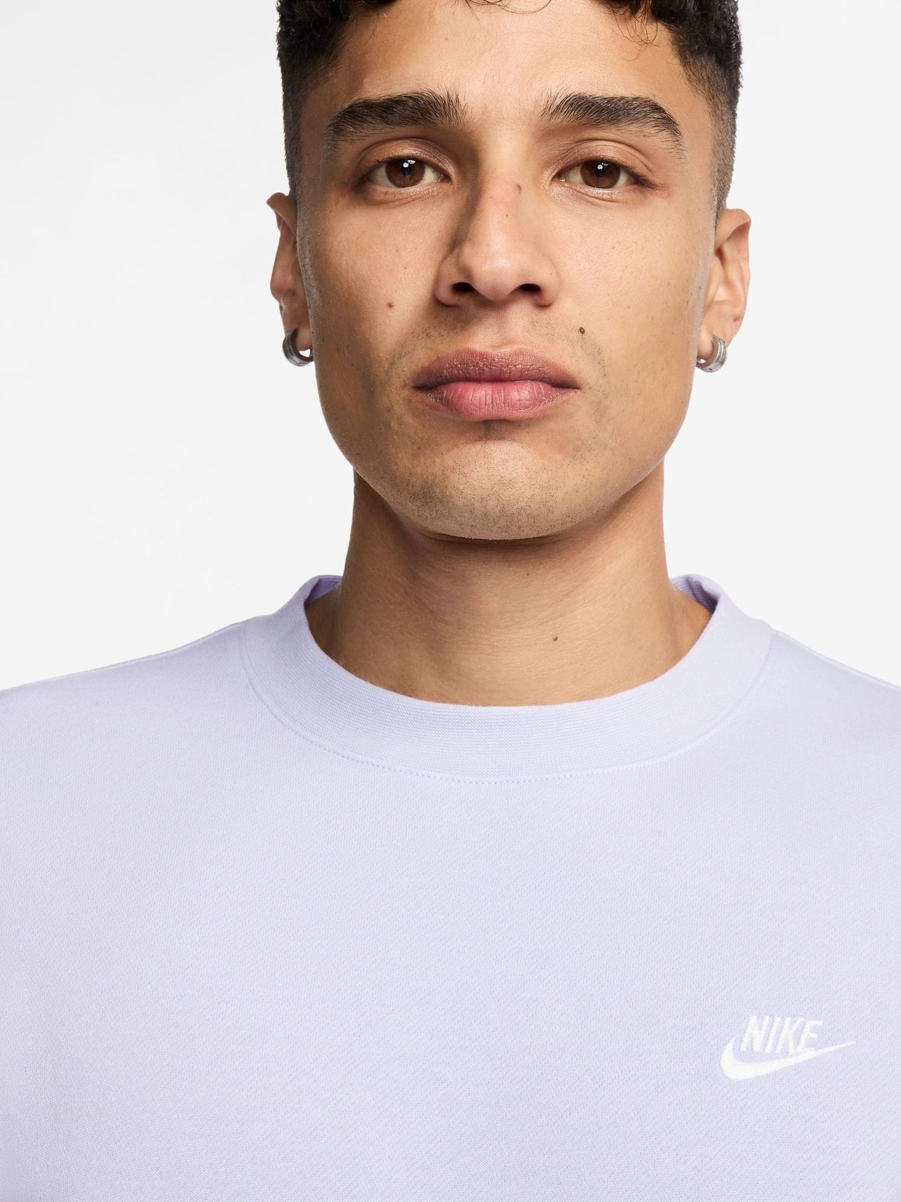 Amethist-paars - Nike Club sweatshirt met ronde hals