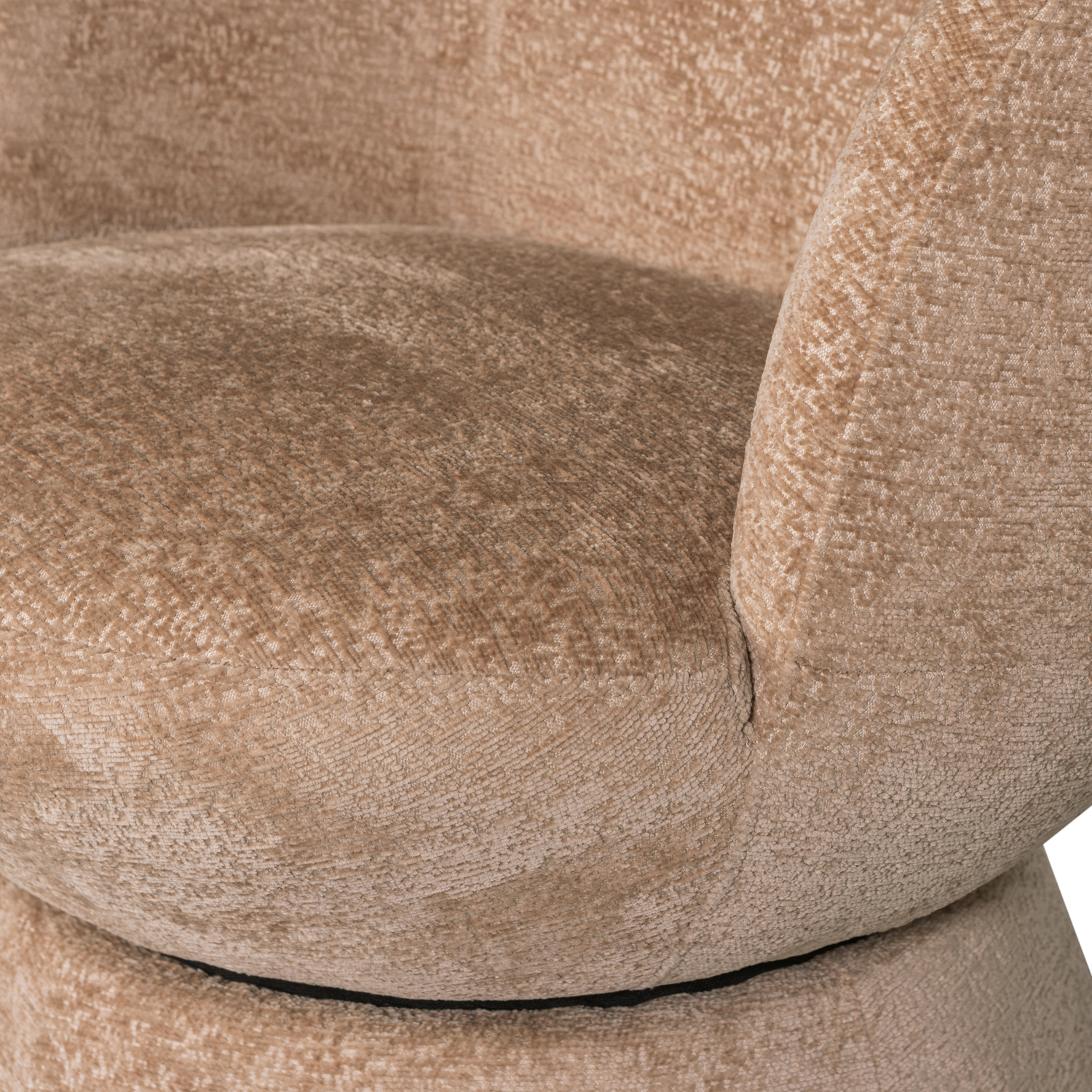 WOOOD Shuffle Draaifauteuil - Polyester - Naturel - 72x73x71