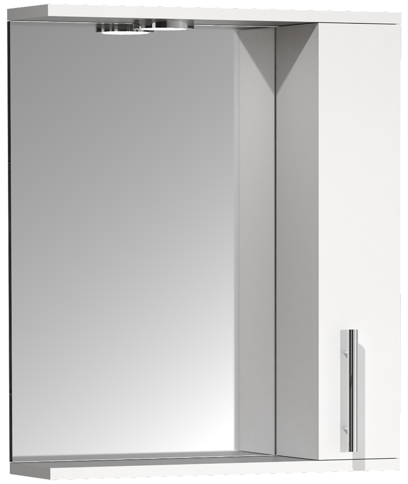 Spiegelschrank LISALO M - weiß - mit Beleuchtung - 50 cm