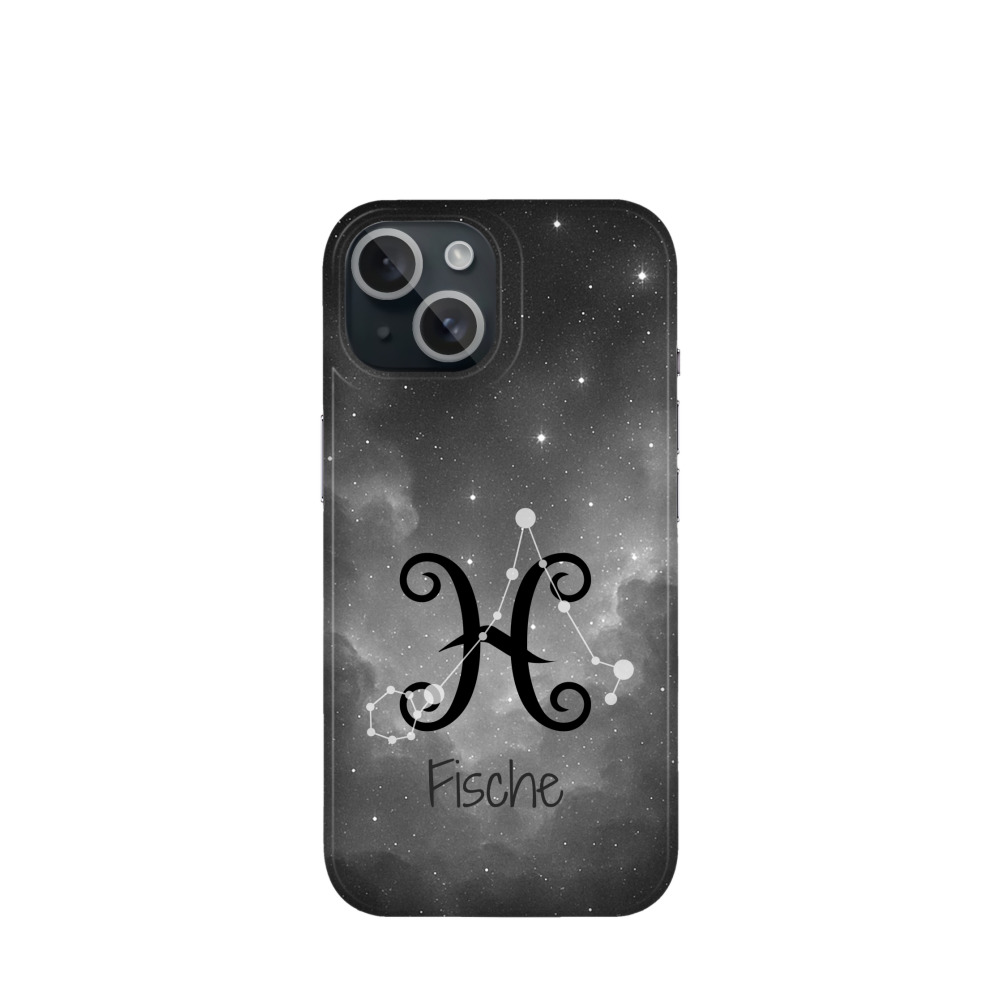 iPhone 15 Kunststoff Hülle Fische 4 - Grau