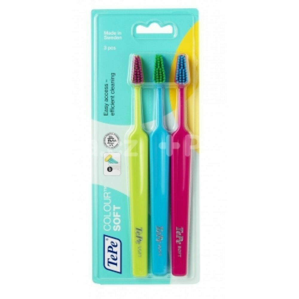 TePe Tandenborstel Colour Soft 3-pack3 stuks