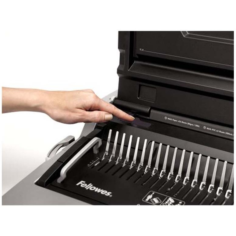 Perforelieur fellowes galaxy e-500 électrique anneaux plastique capacité 25f relie 500f 152x490x446mm coloris gris