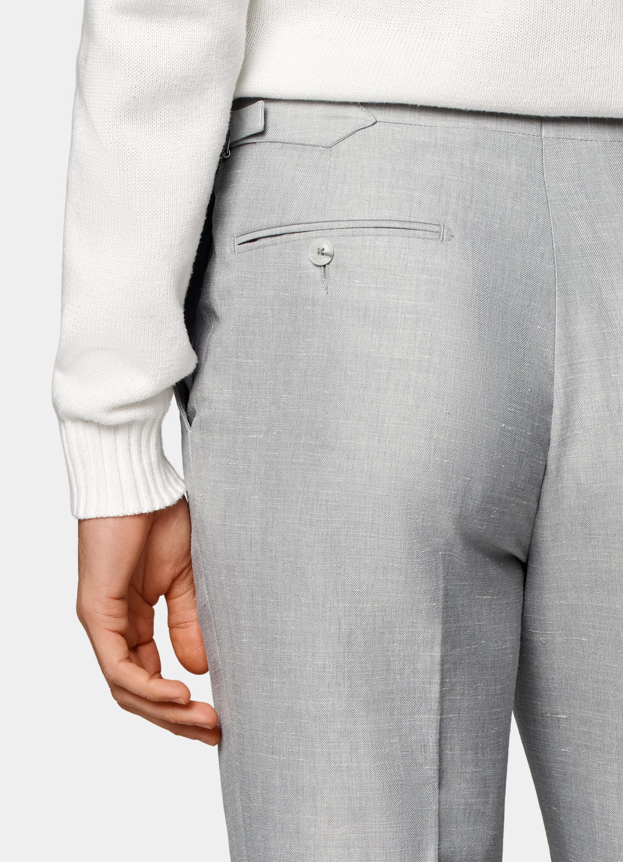 Costume Havana coupe Tailored gris clair