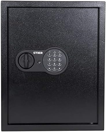 STIER Schlüsseltresor/Schlüsselkasten mit Elektronikschloss, 71 Haken, Verrieglung durch Code, Tür doppelwandig, inkl. Notschlüssel, Schlüsselbox, 8-stelliger Code