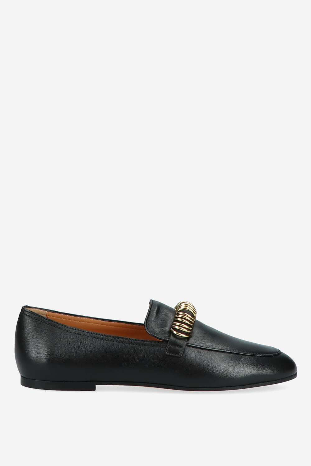 Buckled leather loafers