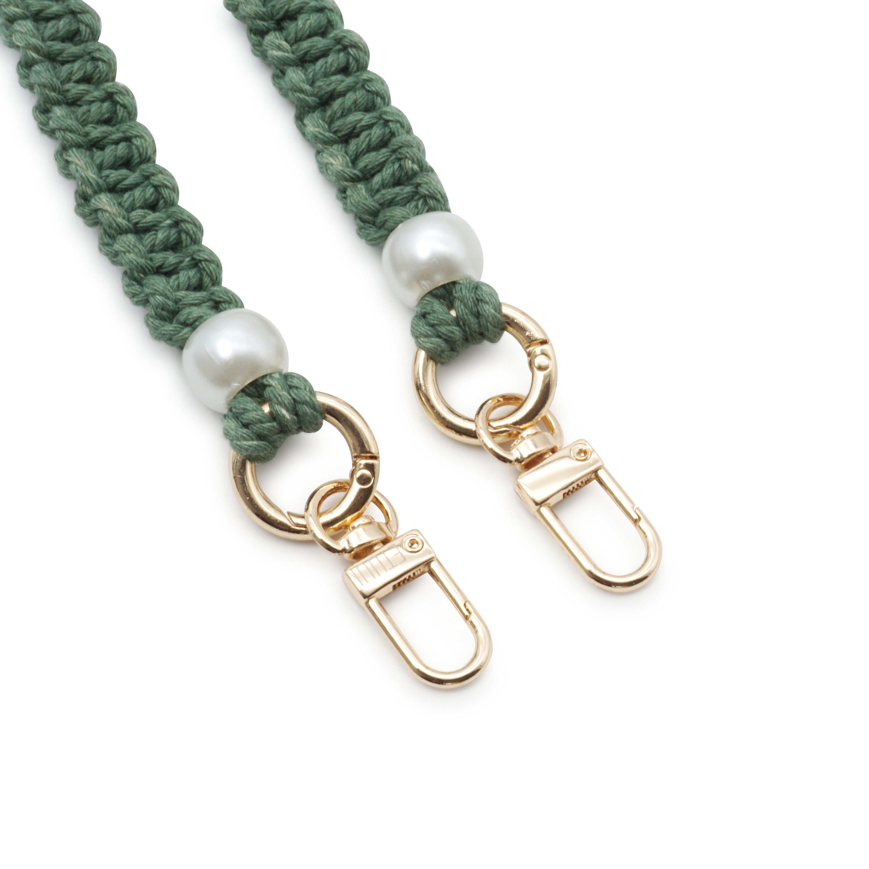 (120cm) Universal Geflochtene Necklace Handykette für Schutzhülle mit Karabiner Verschluss (marra-forrest-g) - Dunkelgrün