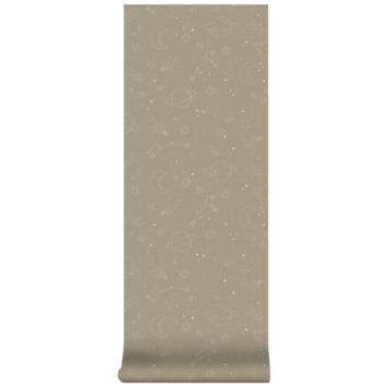 Vliesbehang Cosmos taupe (dessin 139736)