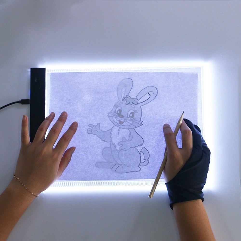 Dimmbares LED Zeichenbrett A4 Hochformat Grafiktablet Lichttisch Kopiertisch