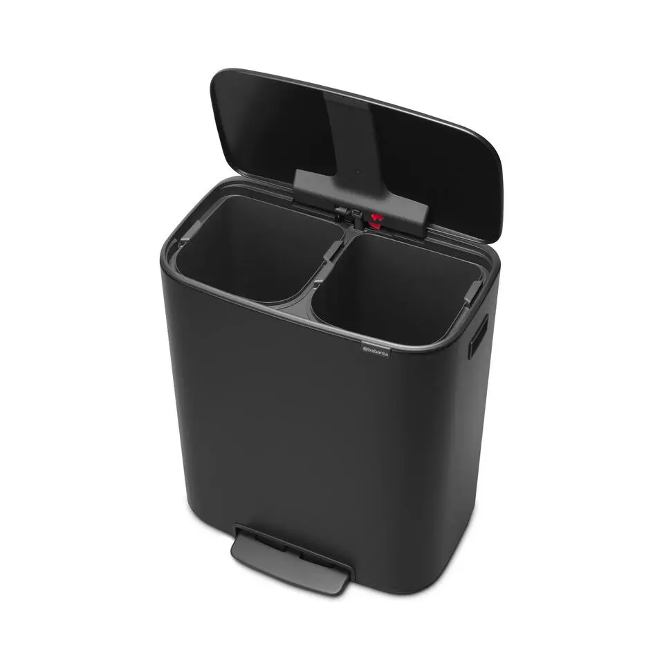 Brabantia Bo Hi Pedaalemmer 2 x 30 liter Matt Black