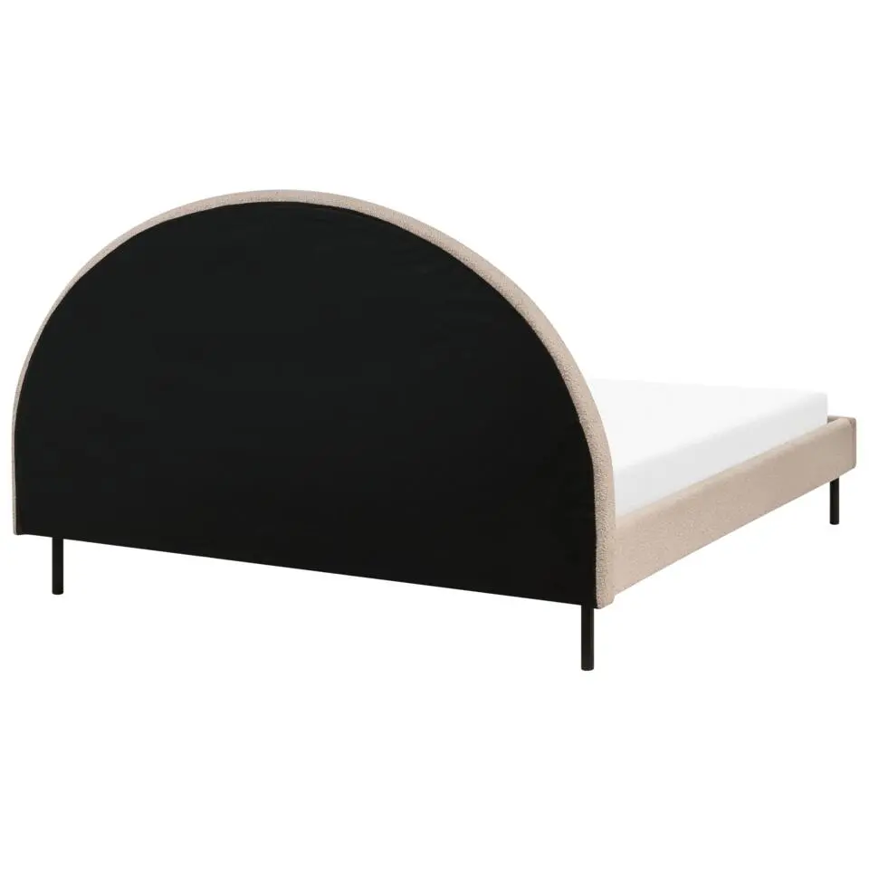 MARGUT - Bed - Beige - 160 x 200 cm - Bouclé