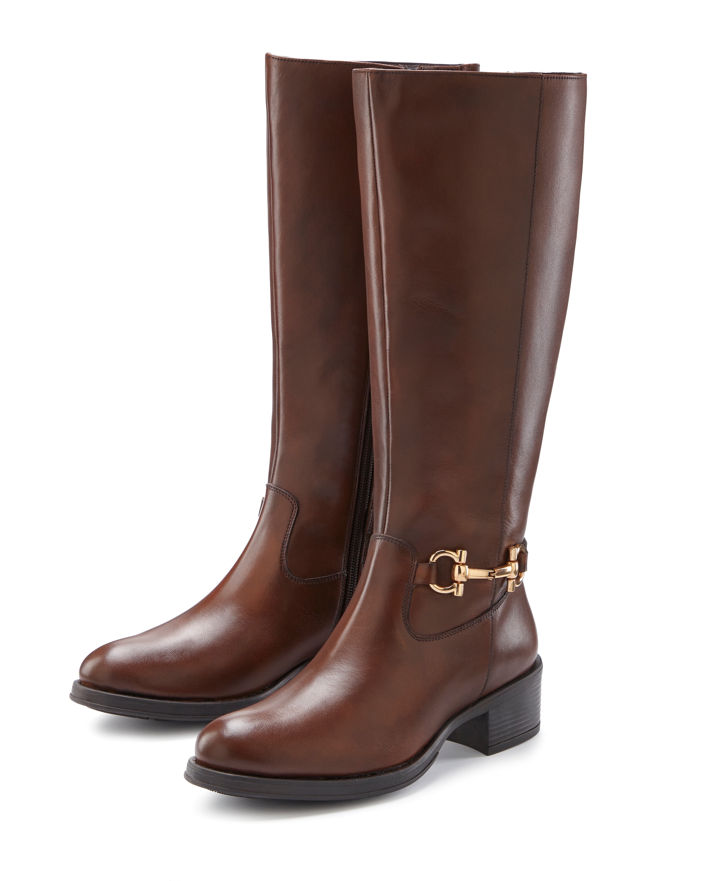 LASCANA Stiefel »Stiefelette«  aus Leder mit Langschaft