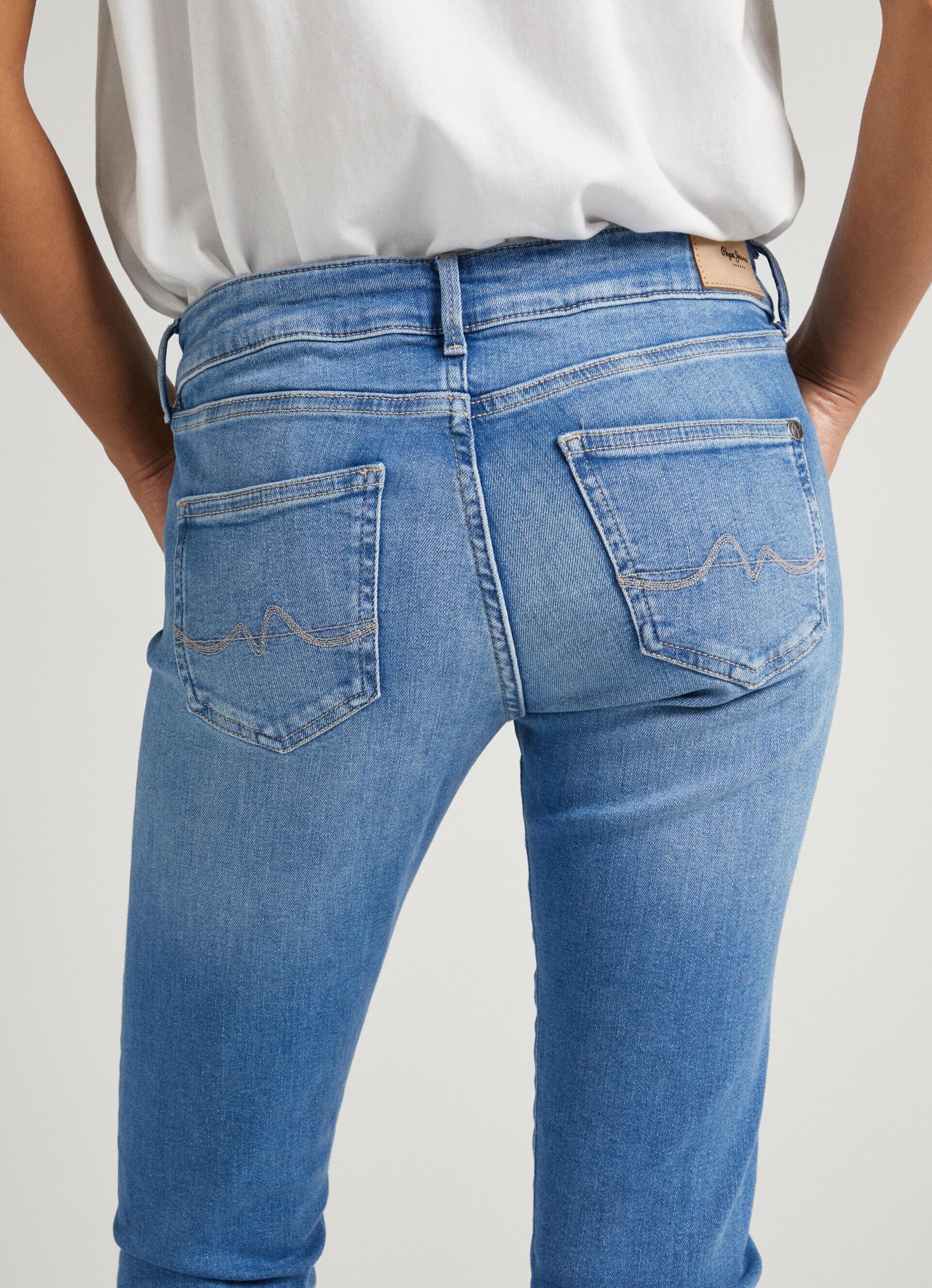 CALÇA JEANS PIXIE FIT SKINNY TIRO TAMANHO MÉDIO - jeans