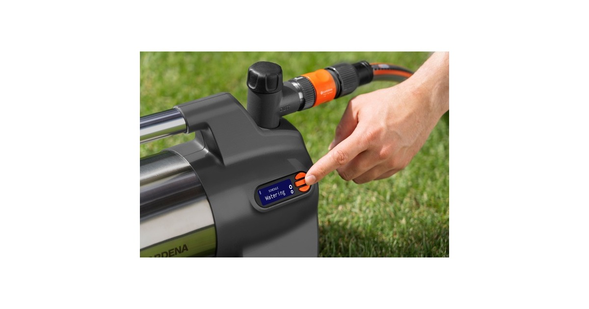 GARDENABesproeiingspomp 6300 SilentComfort  (Donkergrijs/roestvrij staal, 1050 Watt | Bluetooth)