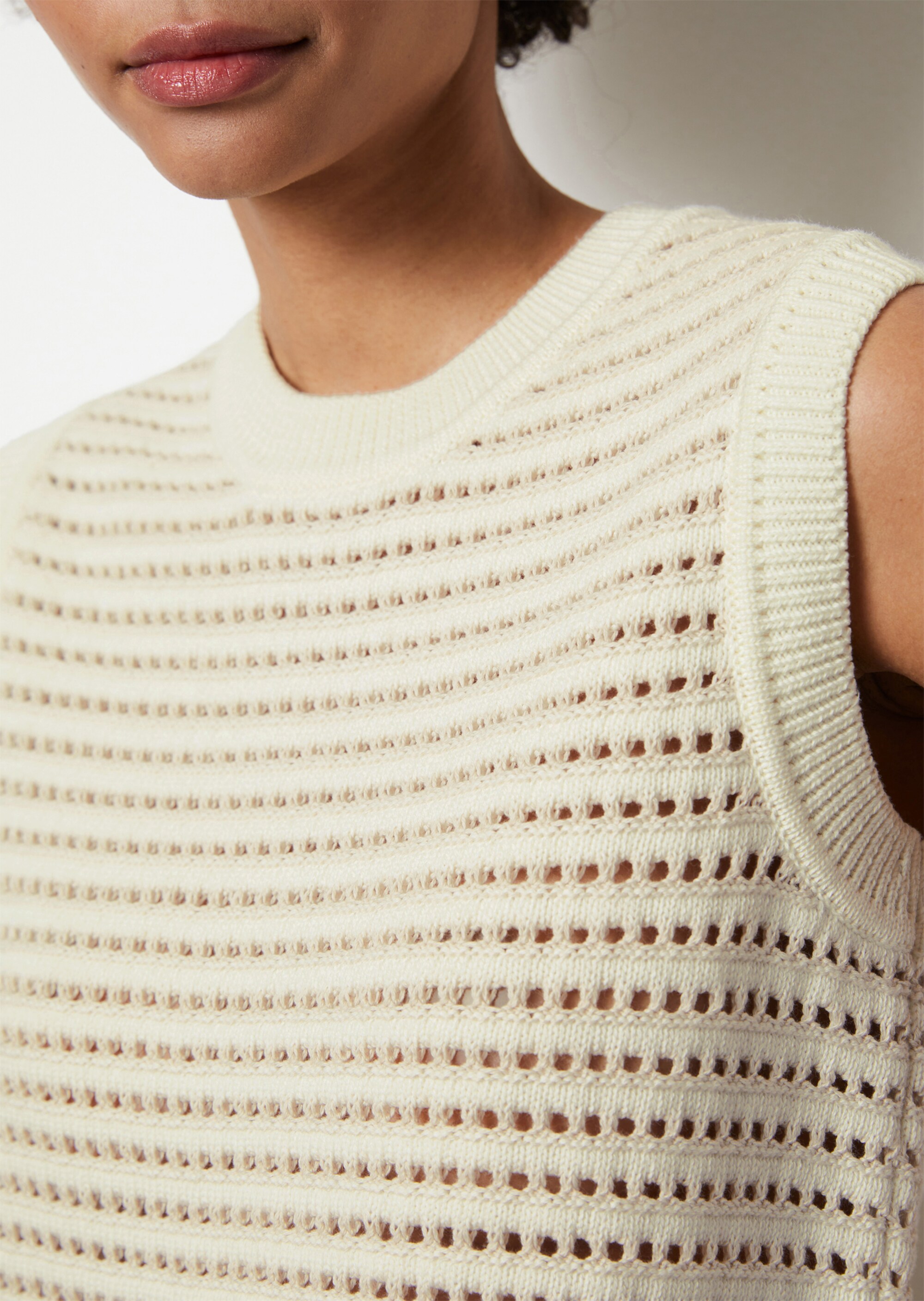 DfC Ajour-Pullunder regularaus Organic Cotton-Garn