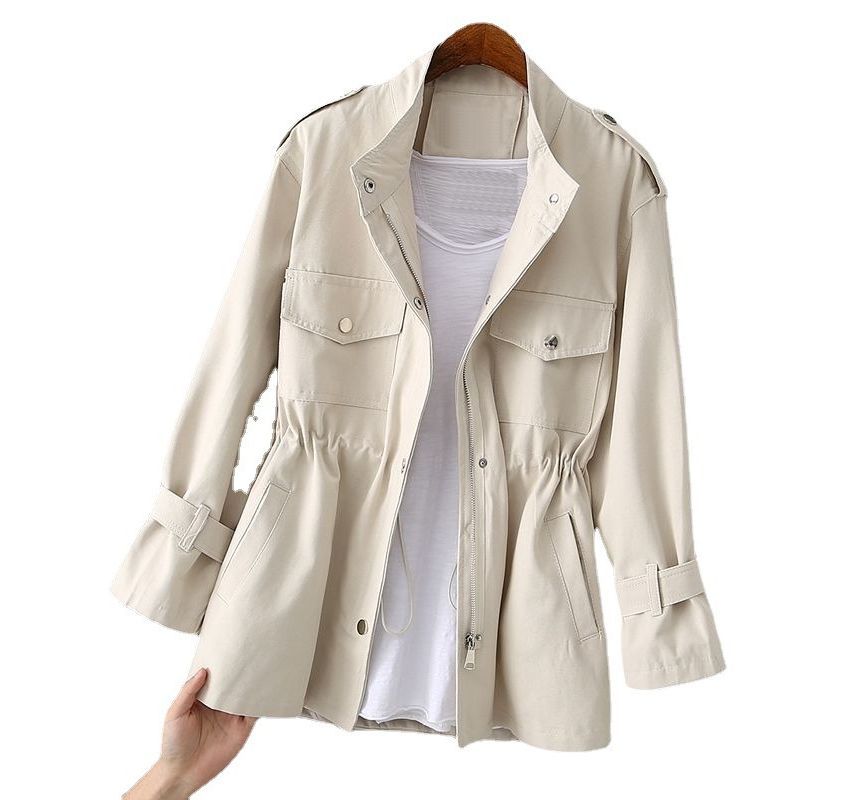 Lewwe - Trenchcoat met enkele rij knopen