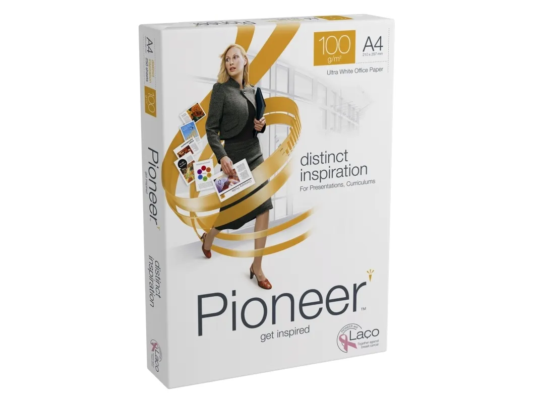 Kopipapir Pioneer A4 hvid 100g - (250 ark)