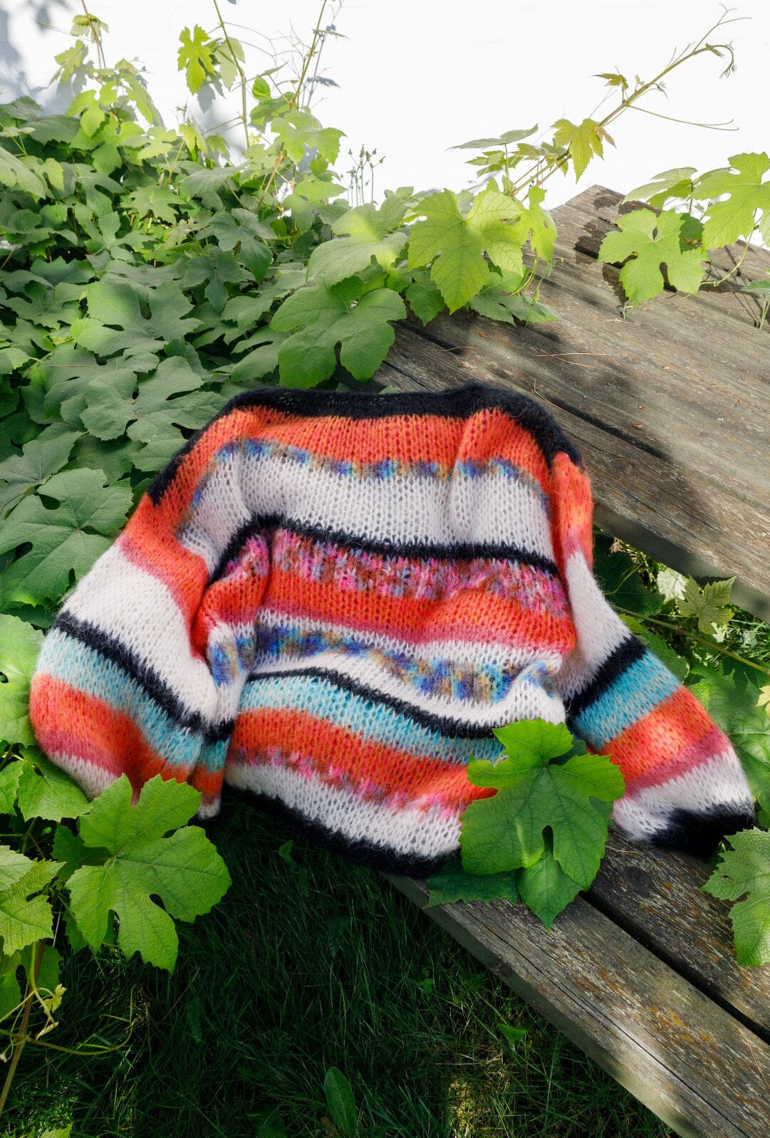 Black Colour Bcadria Multi Striped Jumper