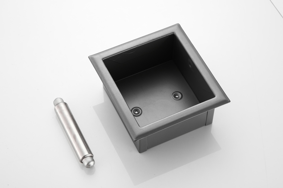 Saniclear Iron inbouw toiletrolhouder zonder klep gunmetal - verouderd ijzer