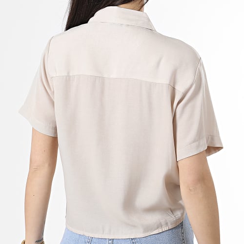 Chemise Manches Courtes Femme Rianna Beige