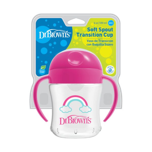 Dr. Brown's Trainingsbeker Roze 180 ml