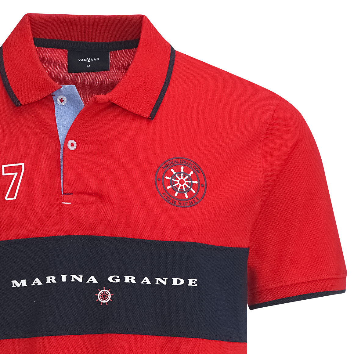 VanVaan Herren Poloshirt im maritimen Look rot