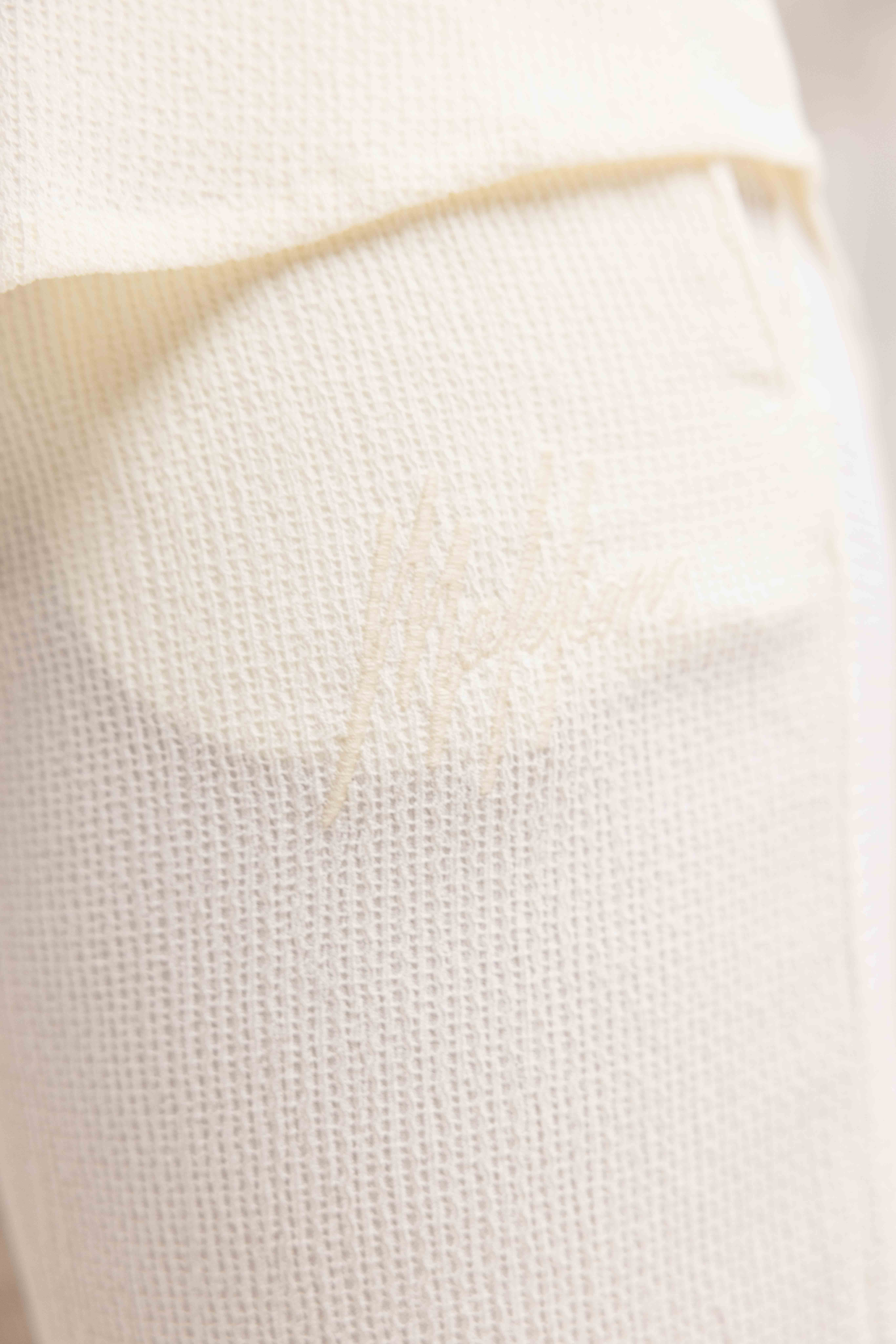 Malelions Seersucker Button-Up Set Dames Gebroken Wit