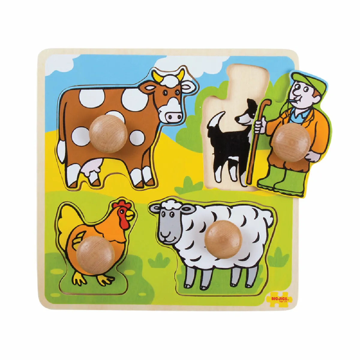 Bigjigs Toys Puzzle Ferme en Bois