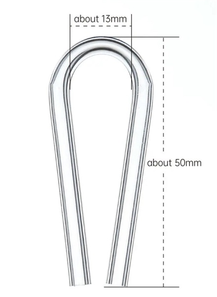 Acryl U-Clip 4 stuks  4/6mm tot 12mm Glasdikte