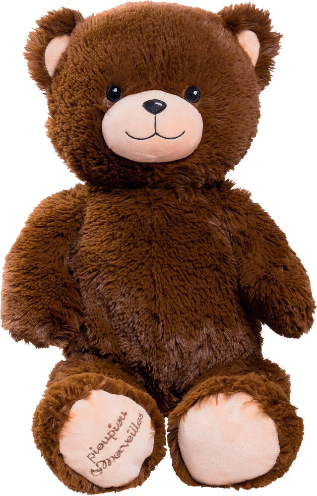PELUCHE GASTON OURS CHOCOLAT 60 CM