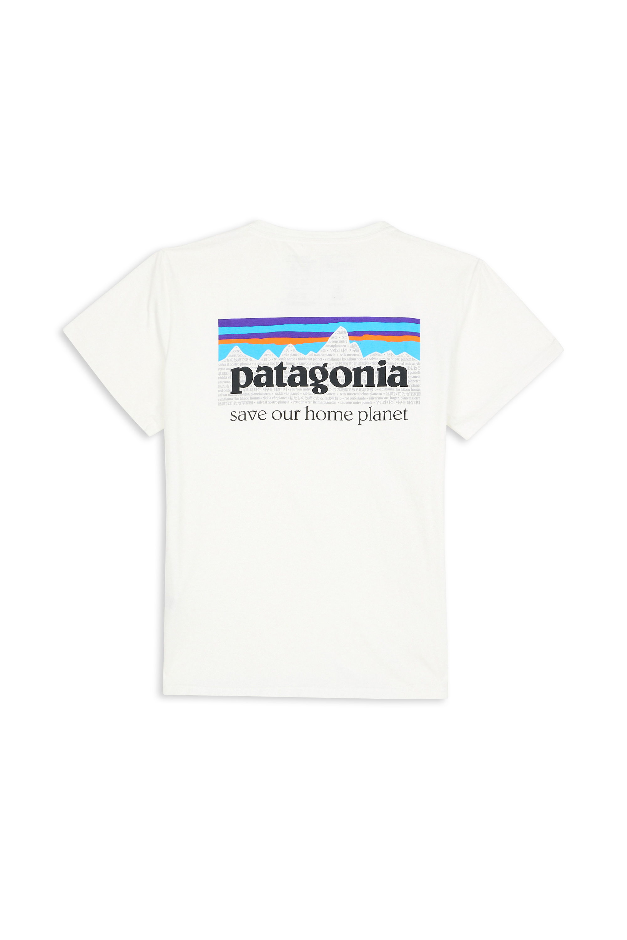 PATAGONIA T-shirt P-6 Mission Organic Blanc