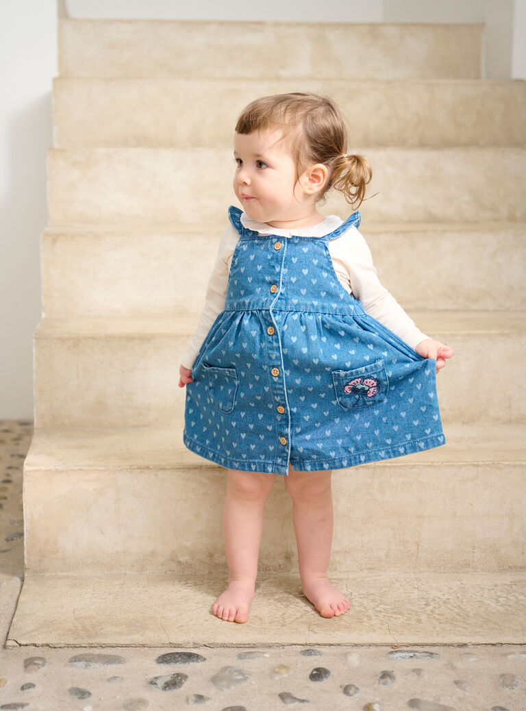 Robe en denim pour bébé fille