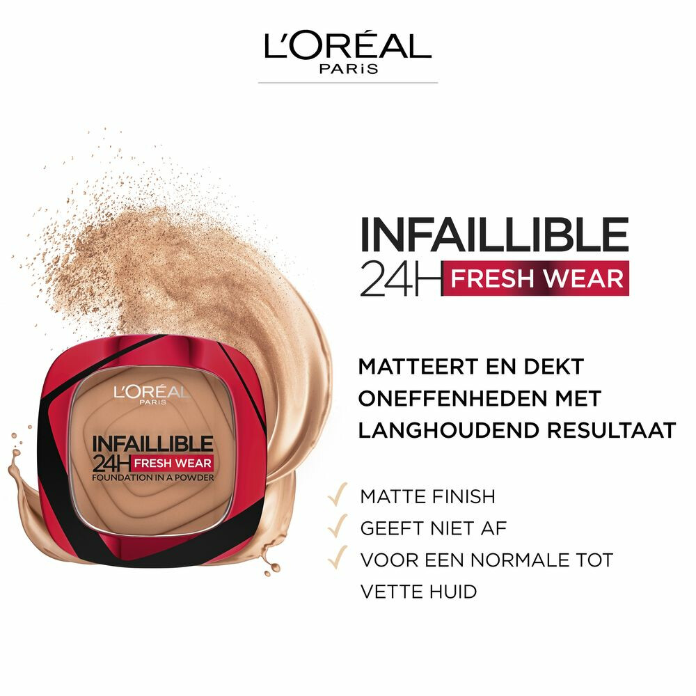 L'Oréal Infaillible 24H Fresh Wear Foundation Poeder 220 Sand8 gr