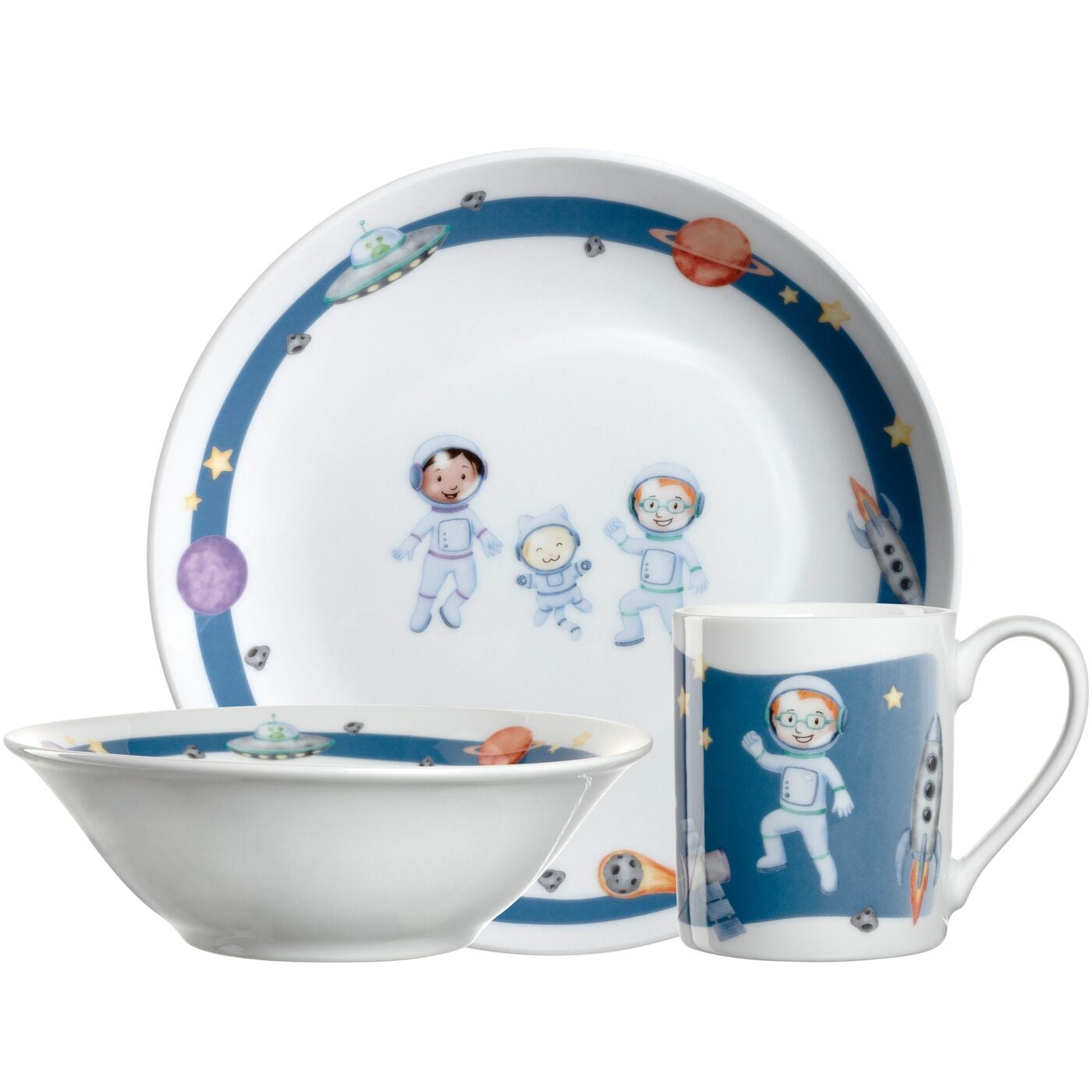 LeonardoKindergeschirr-Set «Weltall», 3-teilig