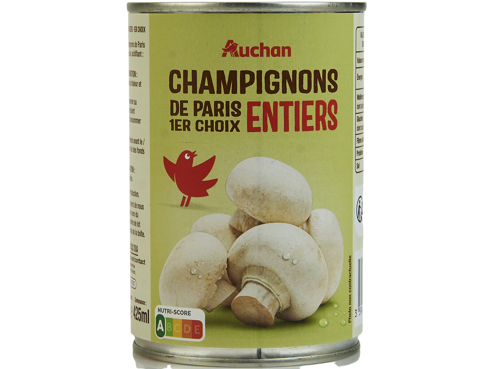 COGUMELOS INTEIROS AUCHAN 400(230)G