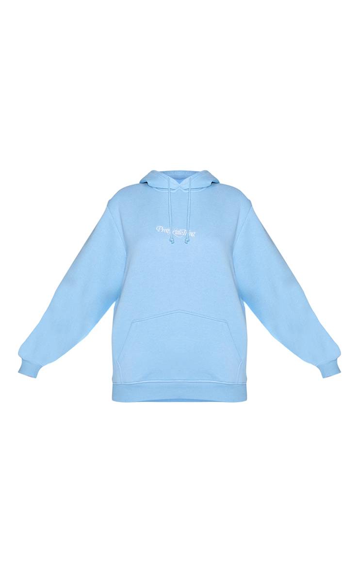 Bleu Layette Sweat À Casynthétiqueche Oversize Brodé Crème Beurre