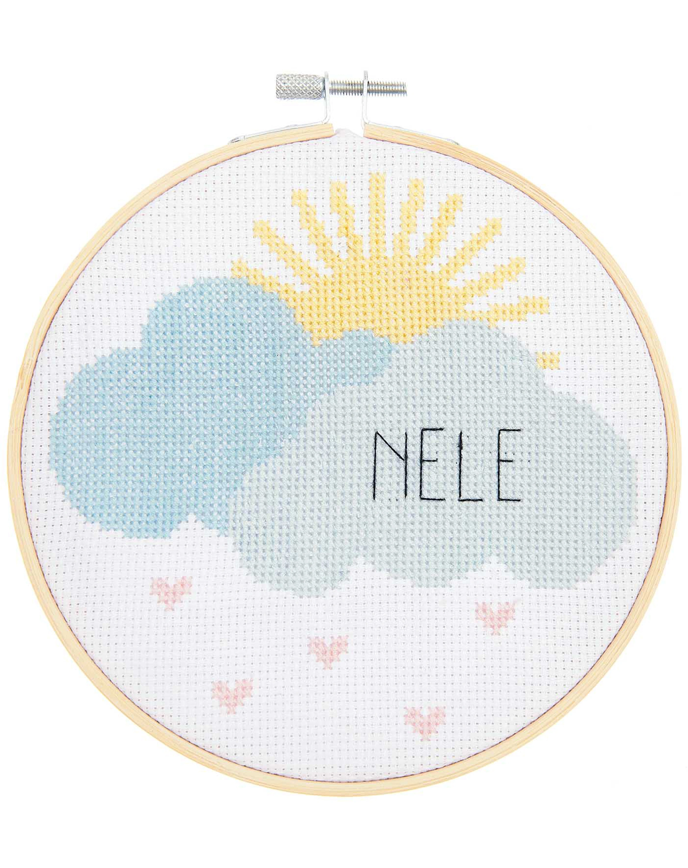 Stickset GEBURTSBILD WOLKEN (Ø 15cm)
