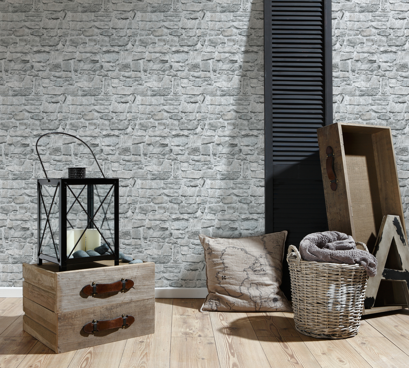 Vliestapete IL DECORO - grau-beige - 10 Meter