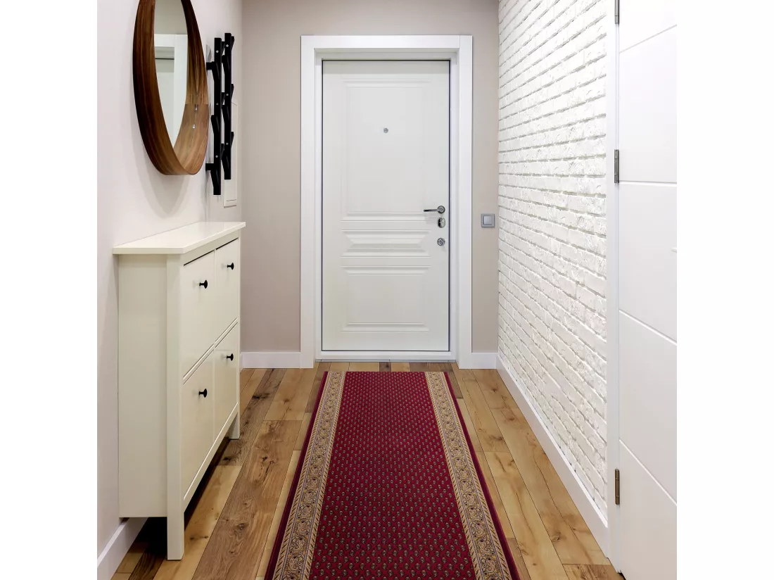TAPIS DE COULOIR ANTIDÉRAPANT INCA bordeaux 100x890 cm