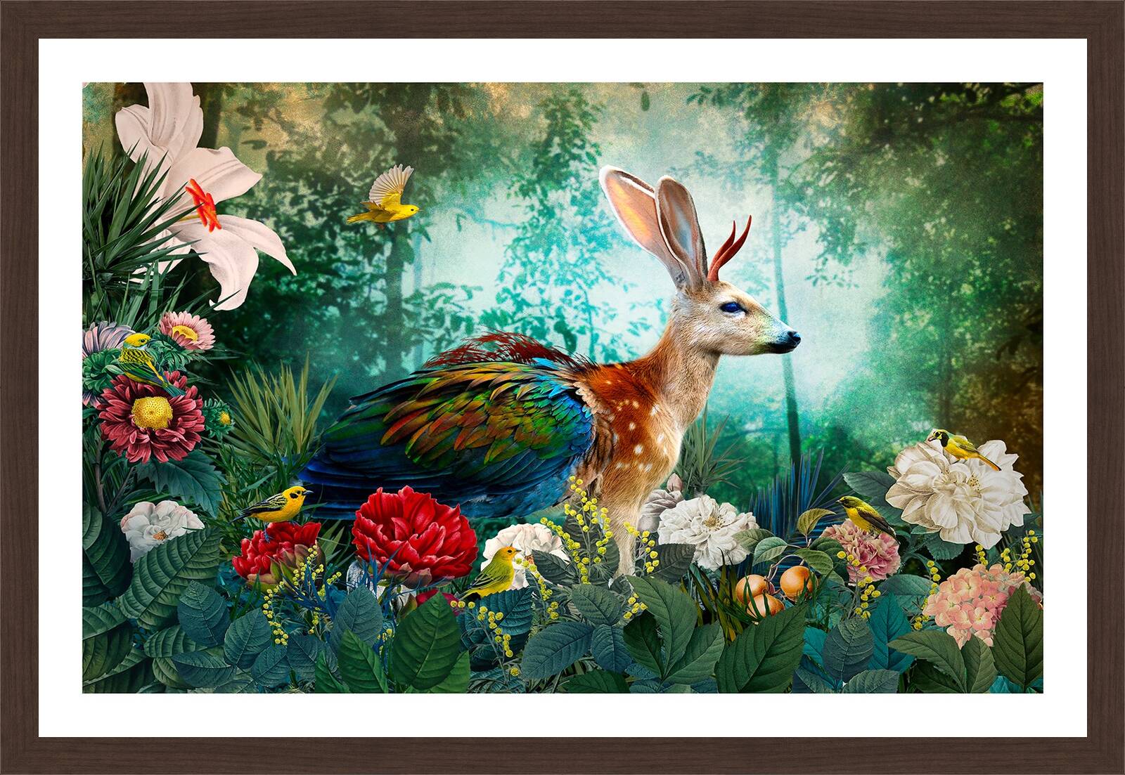 Lepus Dama Jackalope Paradeisos by Andre Sanchez - Open Edition.