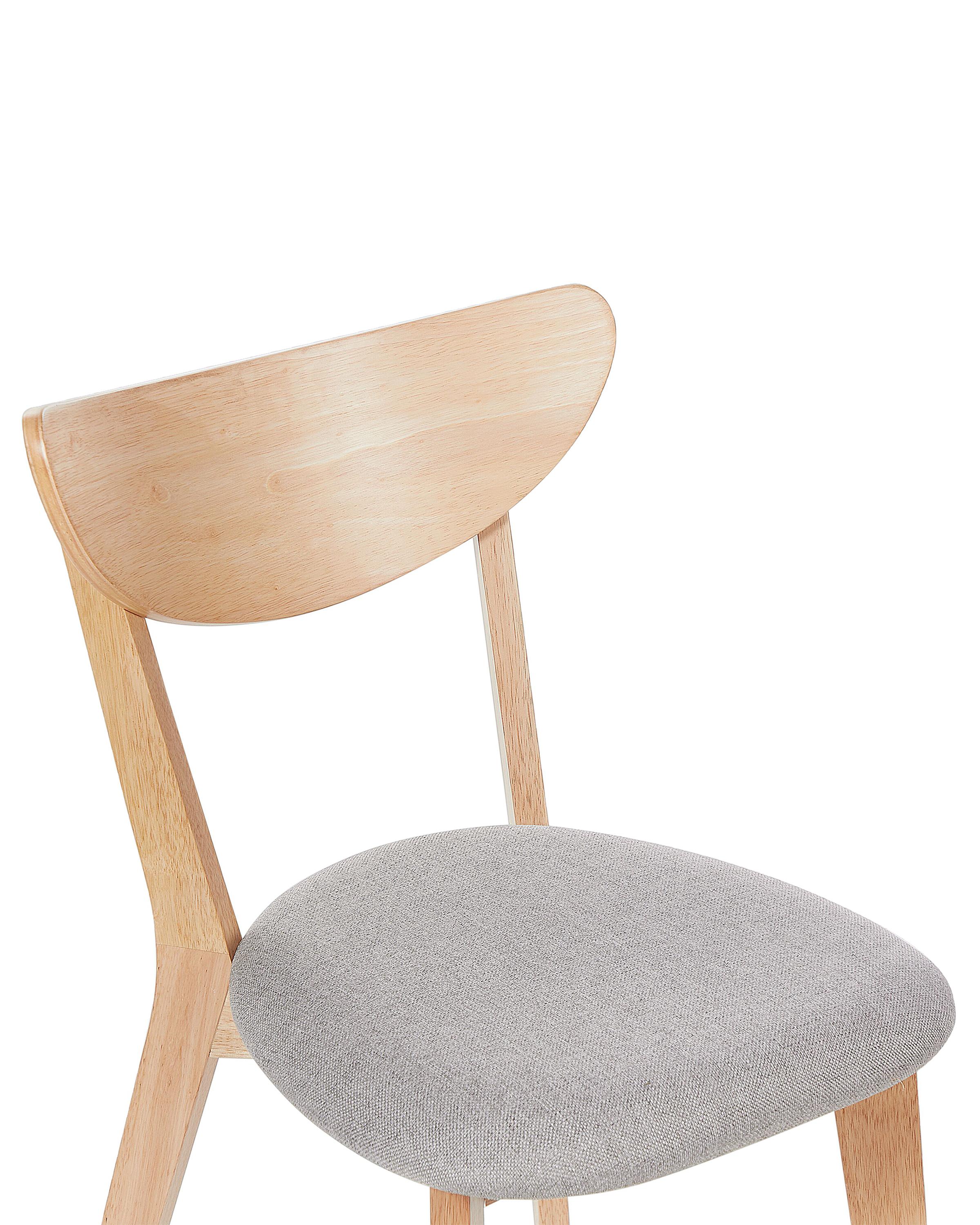 Set van 2 eetkamerstoelen ERIE Hout Lichtbruin/grijs