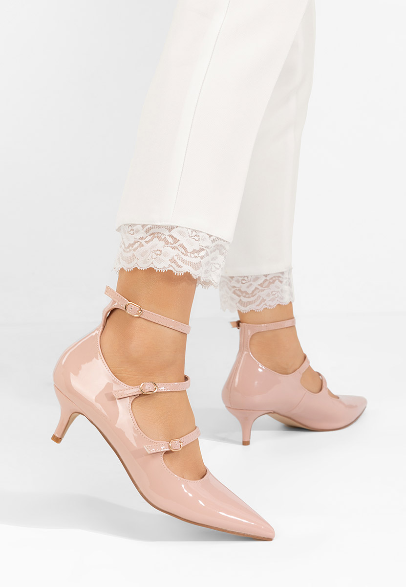 Chaussures à talon fin beige Ginny