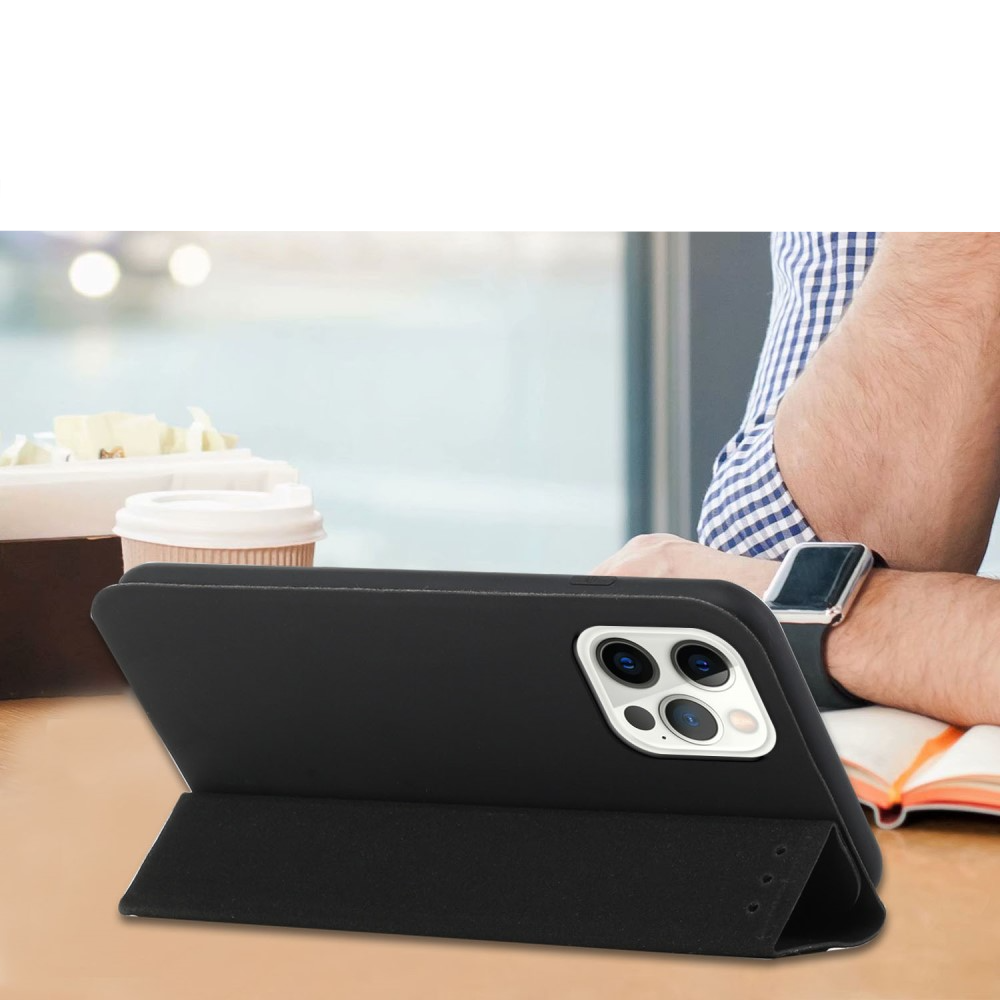 iPhone 13 Pro Leder Tasche Flip Wallet Cover - Türkis