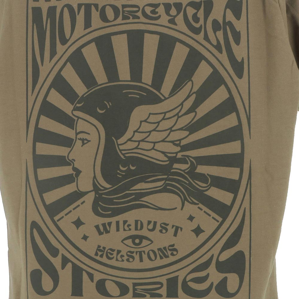 Helstons - Wildust - T-shirt femme Moto Stories Kaki