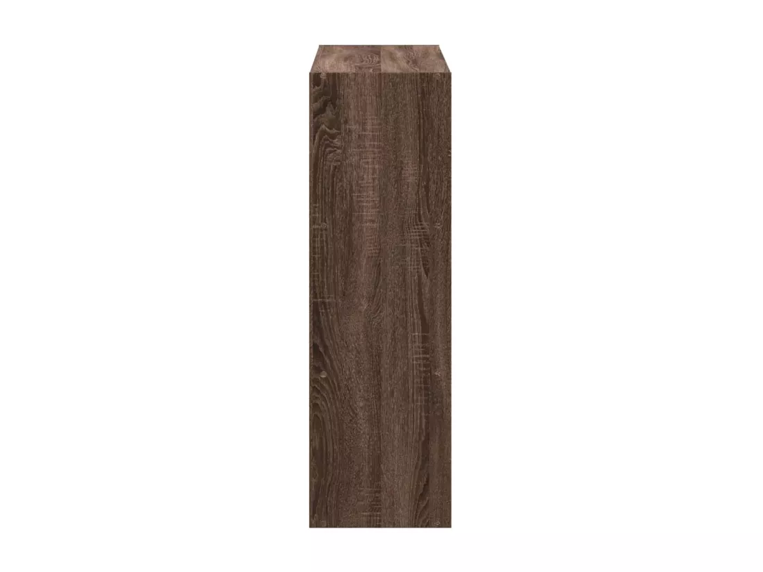 Bibliothèque chêne marron 102x32x102 cm bois d'ingénierie