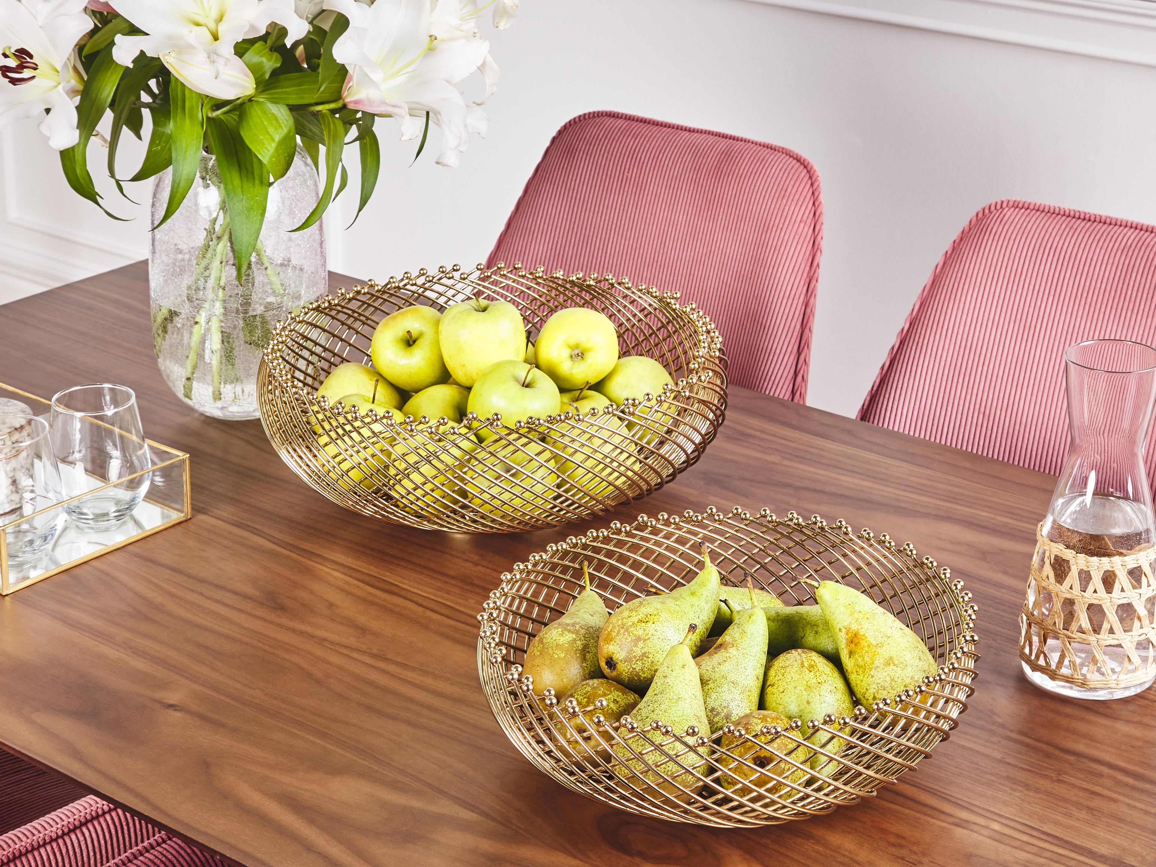 Set van 2 decoratieve schalen BALIUNG Metaal Goud