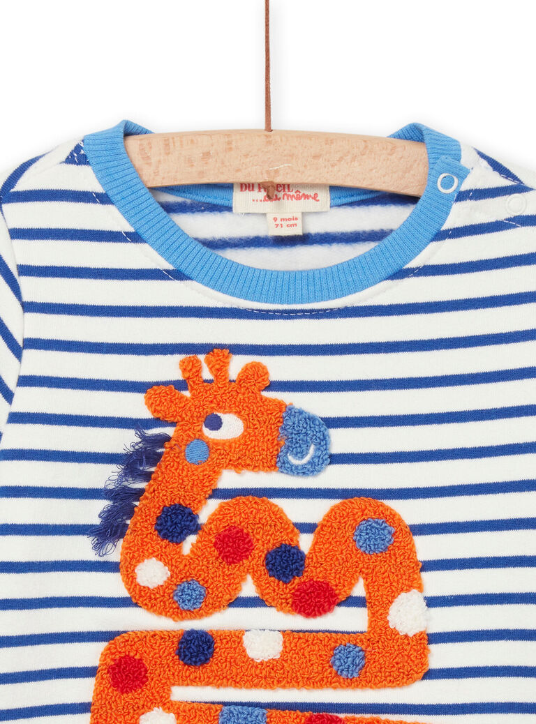 T-shirt à motif girafe en broderie bouclette