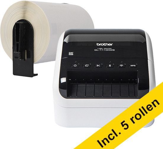 Brother QL-1110NWBc professionele labelprinter met wifi + 5 verzendlabel rollen