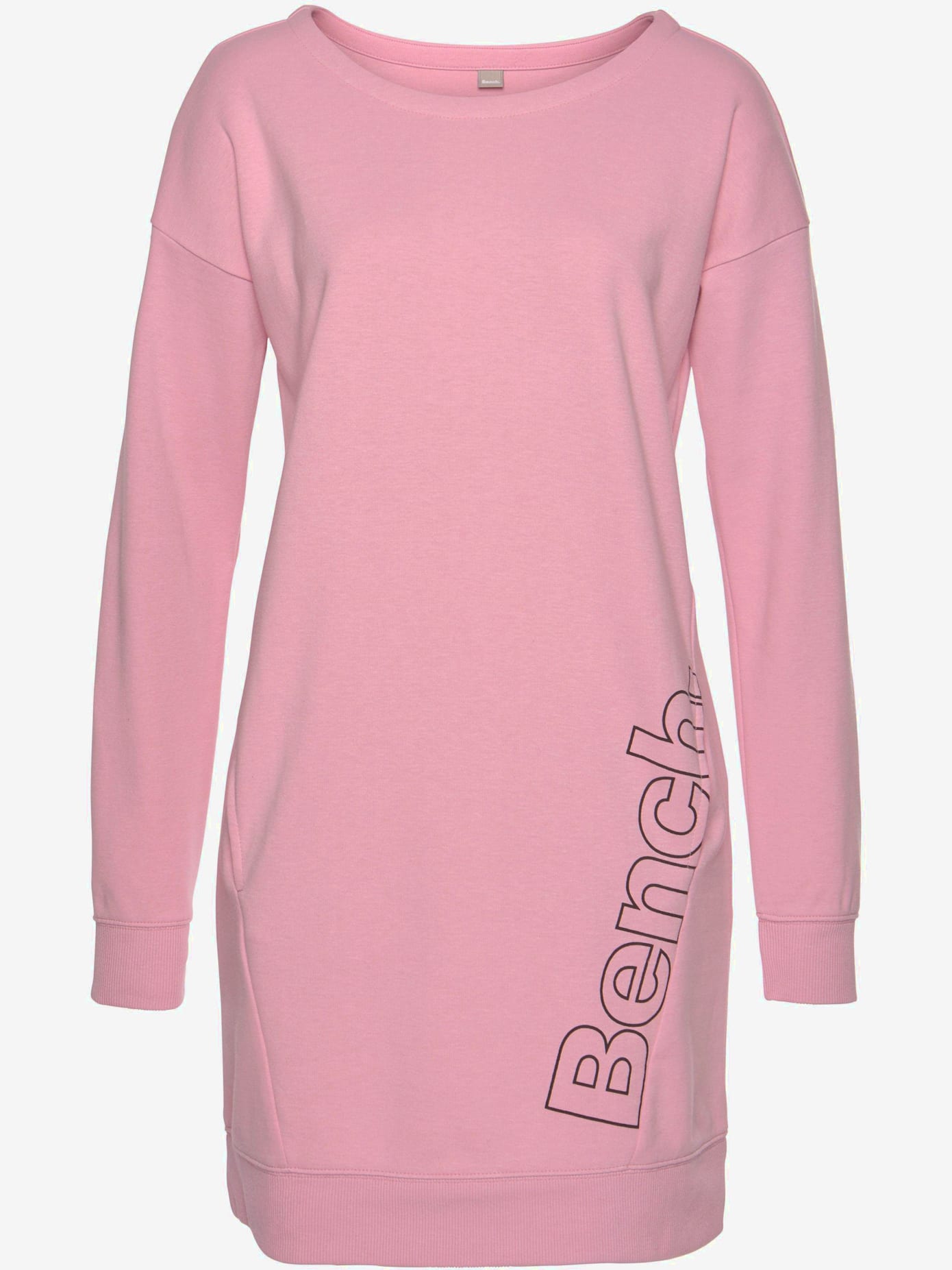 Robe en matière sweat robe d'intérieur sportive avec grand imprimé logo